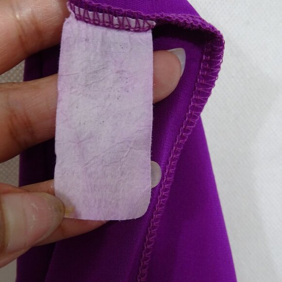 Symphony Sleeveless Purple Bodycon Sheath Dress Women Size L Laser Cut Back - Picture 5 of 8